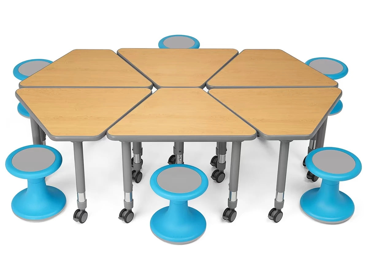 Flex-Space Wobble Chair & Wedge Desk Zone - US 8923