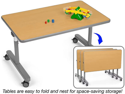 Flex-Space Mobile Flip & Nest Tables - Maple - US 5391