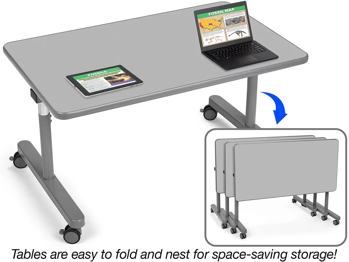Flex-Space Mobile Flip & Nest Tables - Gray - US 4818