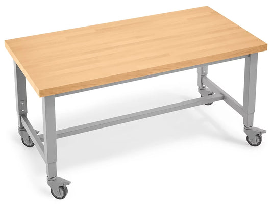 Modern Edge Mobile Butcher-Block Worktable - US 4112