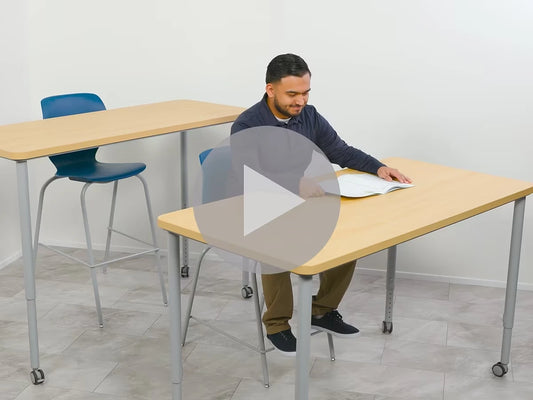 Modern Edge Mobile Standing-Height Rectangular Tables - US 8835