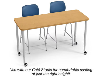 Modern Edge Mobile Standing-Height Rectangular Tables - US 8835