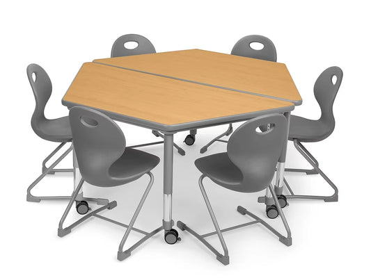 Flex-Space Ergo Chair & Trapezoid Table Zone - US 8661