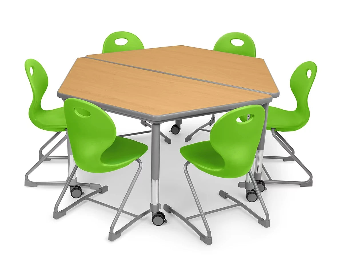 Flex-Space Ergo Chair & Trapezoid Table Zone - US 8661