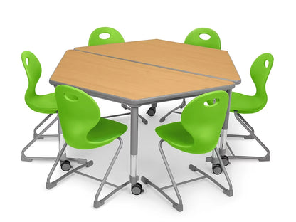 Flex-Space Ergo Chair & Trapezoid Table Zone - US 8661