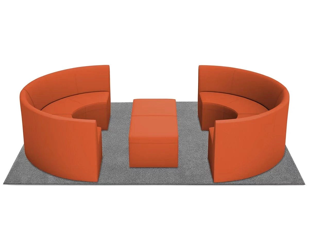 Modern Edge Curved Couch Gathering Zone - US 5504