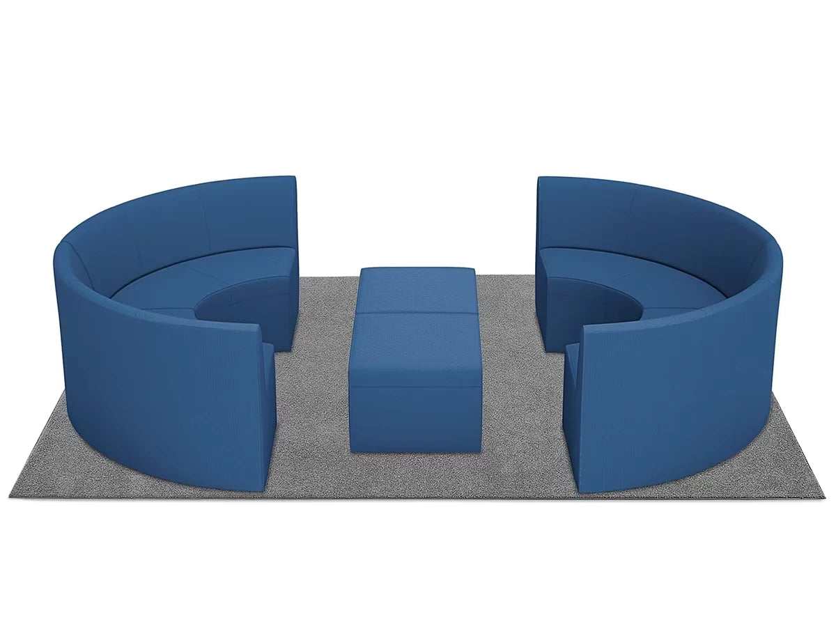 Modern Edge Curved Couch Gathering Zone - US 5504
