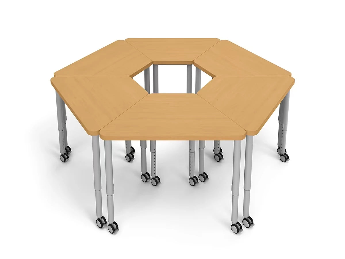 Modern Edge Mobile Trapezoid Student Desk - US 9988
