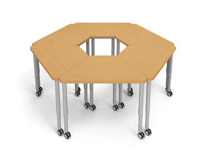 Modern Edge Mobile Trapezoid Student Desk - US 9988