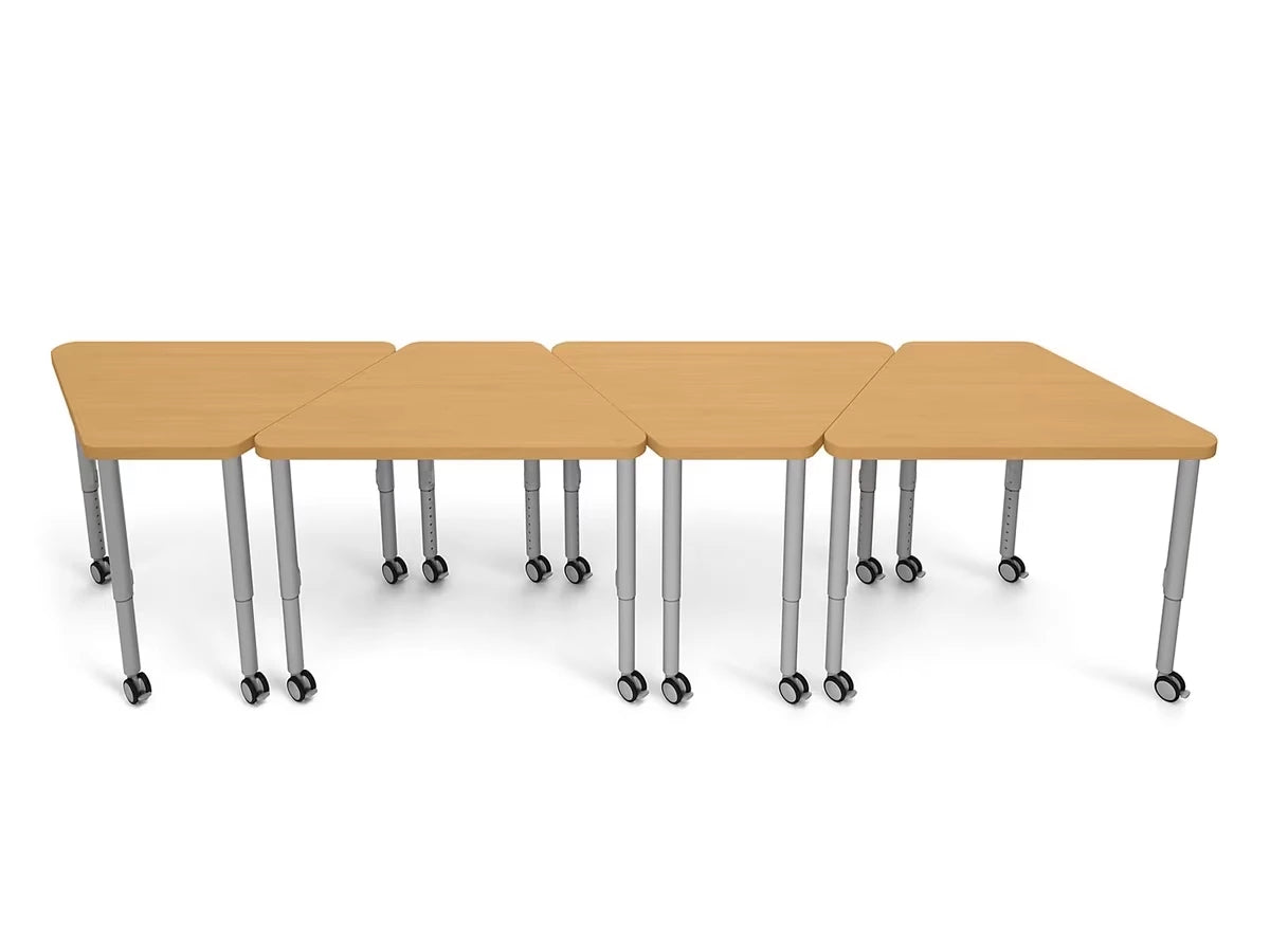 Modern Edge Mobile Trapezoid Student Desk - US 9988