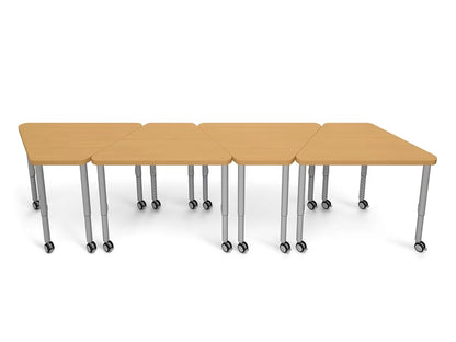 Modern Edge Mobile Trapezoid Student Desk - US 9988