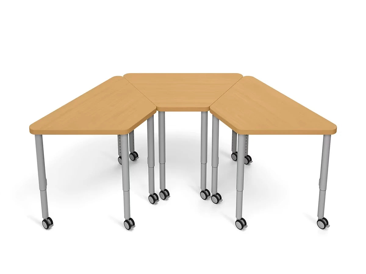 Modern Edge Mobile Trapezoid Student Desk - US 9988