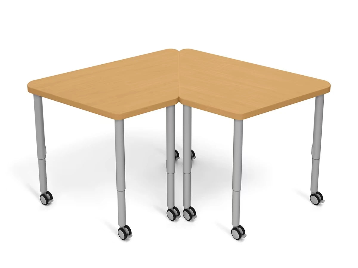 Modern Edge Mobile Trapezoid Student Desk - US 9988