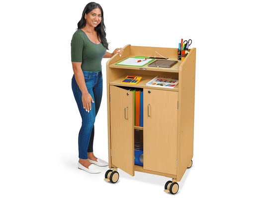 Flex-Space Jr.® Mobile Locking Teacher Station with Power - US 8946