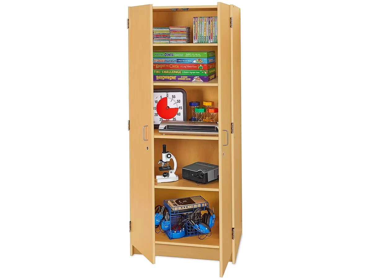 Flex-Space Locking Storage Cabinet - Maple - US 9783