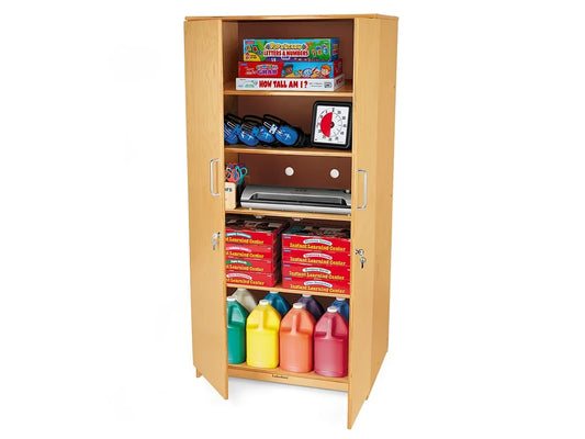 Classic Birch Locking Storage Cabinet - US 4631
