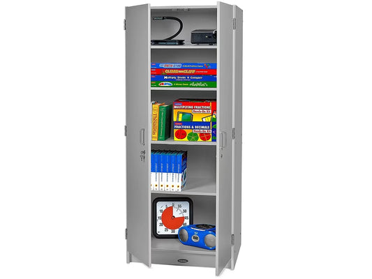 Flex-Space Locking Storage Cabinet - Gray - US 7228