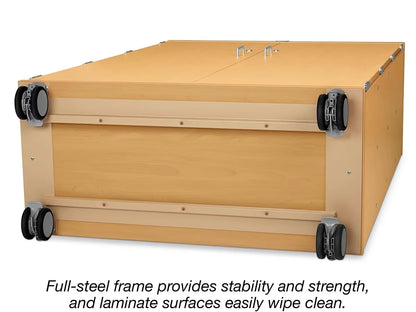 Flex-Space Mobile 4-Shelf Locking Storage Cabinet - Maple - US 2698