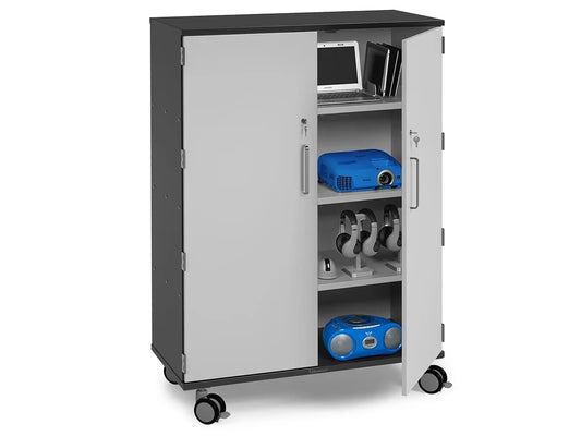 Modern Edge Mobile 4-Shelf Locking Storage Cabinet - US 3799