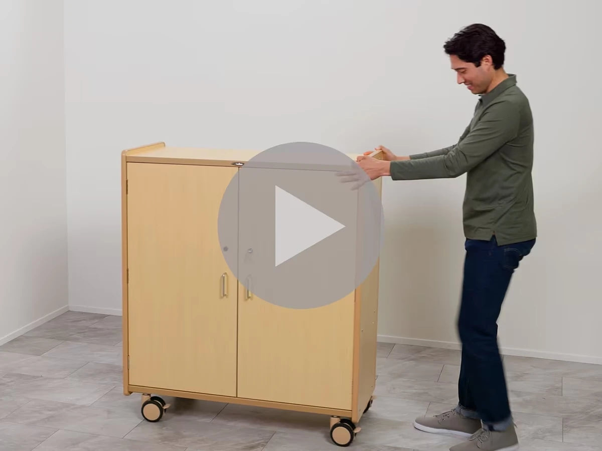 Flex-Space Jr.® Mobile 3-Shelf Locking Storage Cabinet - US 2264