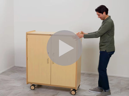 Flex-Space Jr.® Mobile 3-Shelf Locking Storage Cabinet - US 2264