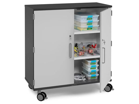 Modern Edge Mobile 3-Shelf Locking Storage Cabinet - US 8538