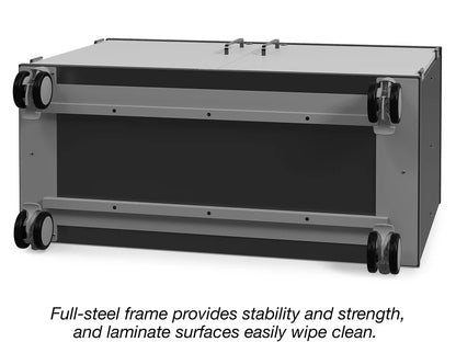 Modern Edge Mobile 2-Shelf Locking Storage Cabinet - US 4588