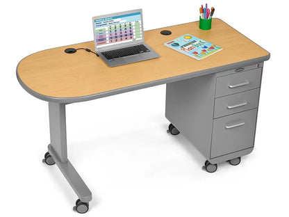 Flex-Space Mobile Teacher Desk - Maple - US 8890
