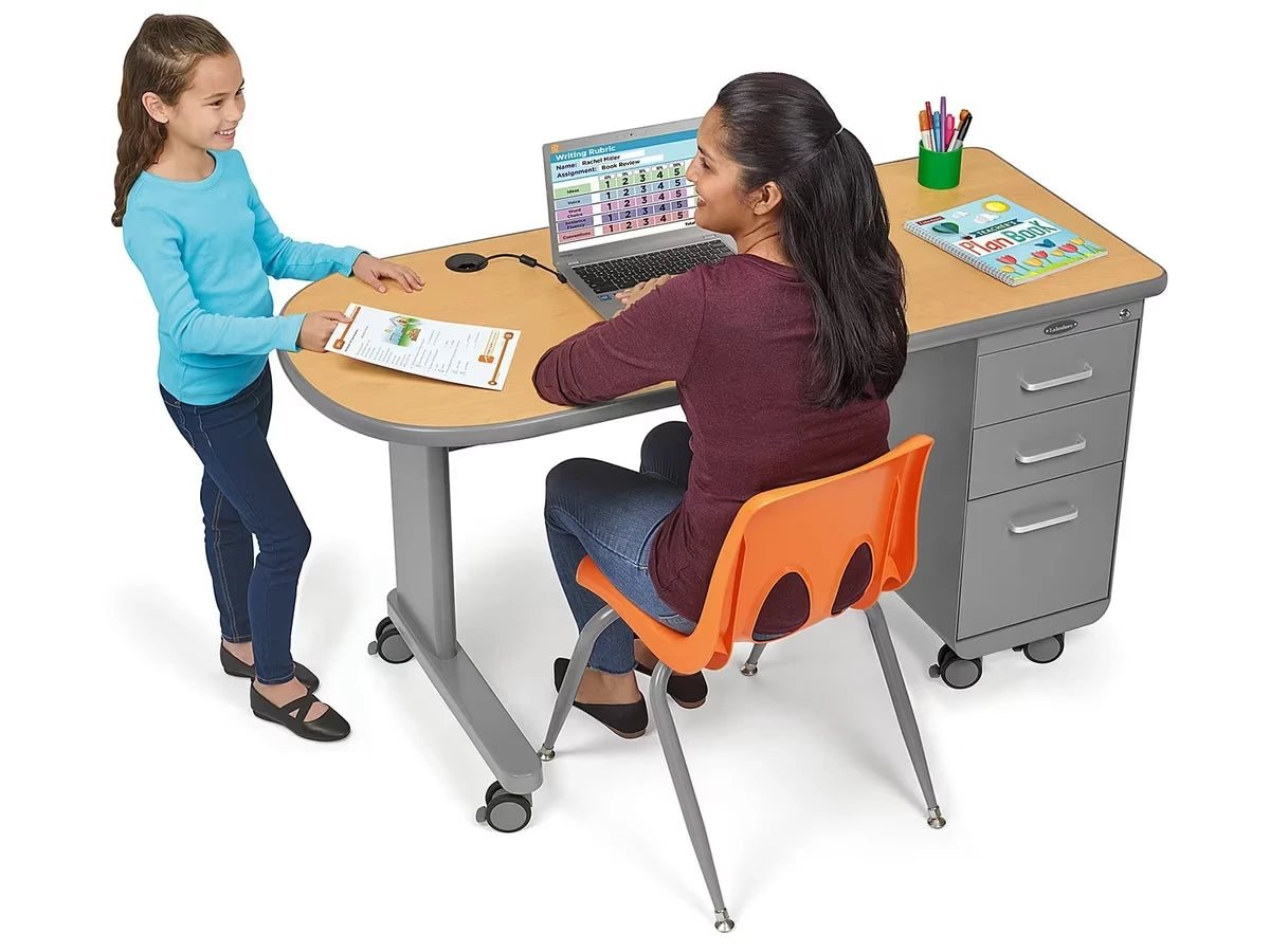 Flex-Space Mobile Teacher Desk - Maple - US 8890