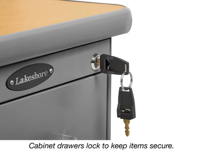 Flex-Space Mobile Teacher Desk - Maple - US 8890