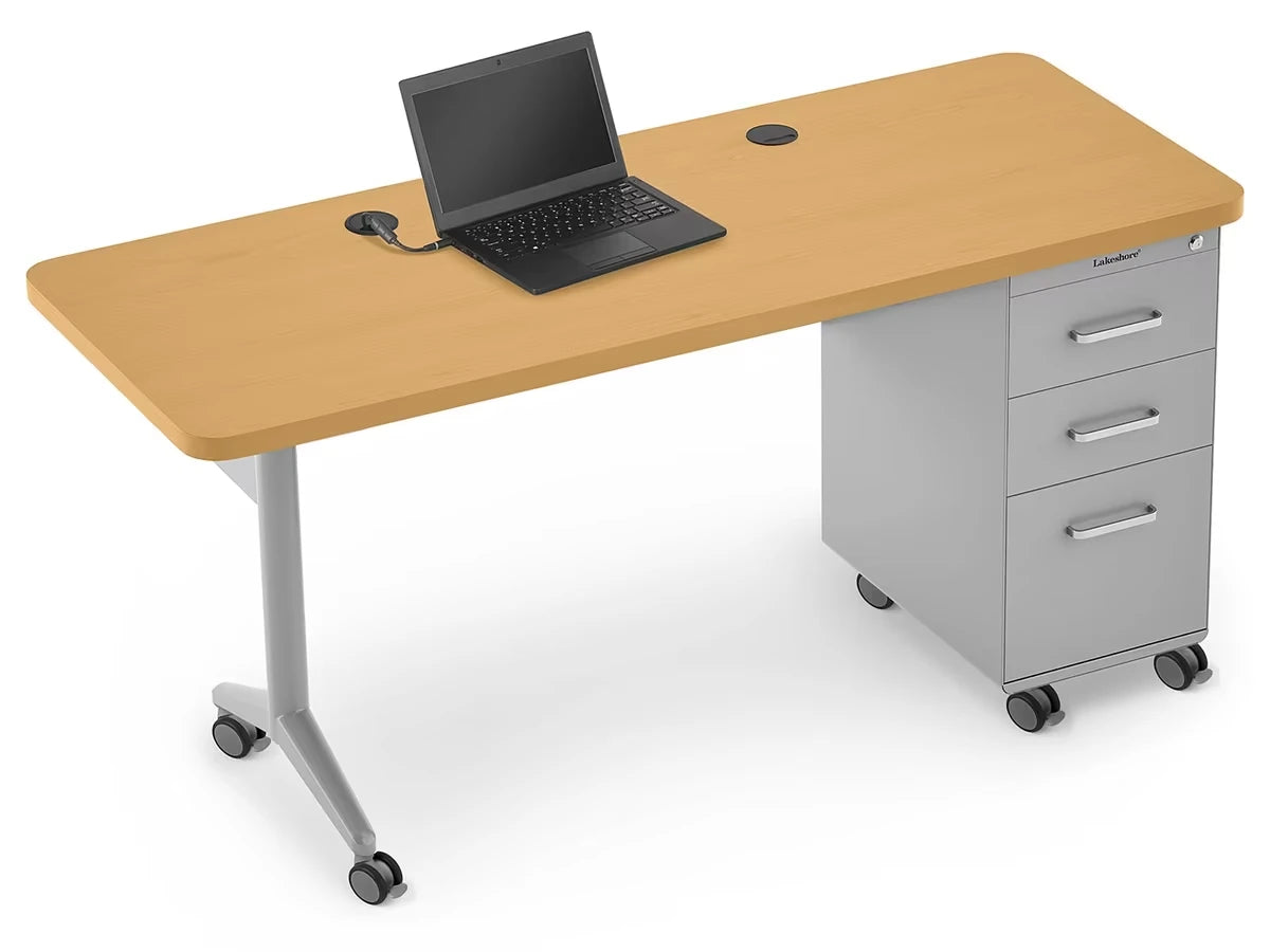 Modern Edge Mobile Teacher Desk - US 9014