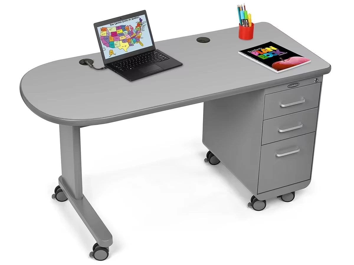 Flex-Space Mobile Teacher Desk - Gray - US 6271